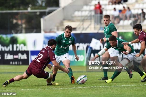 Conor Dean of Ireland during the U20 World Championship match between Ireland and Georgia on June 7, 2018 in Narbonne, France.