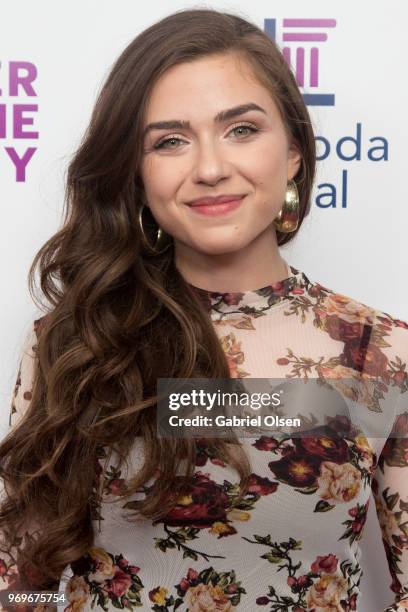 Victoria Konefal arrives for the Lambda Legal West Coast Liberty Awards at SLS Hotel at Beverly Hills on June 7, 2018 in Los Angeles, California.