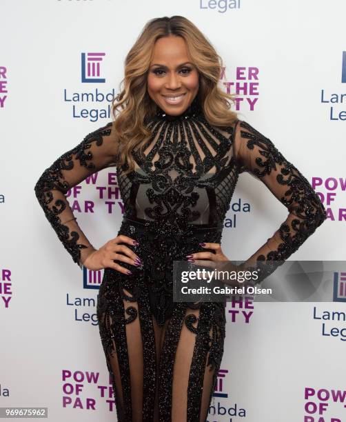 Deborah Cox arrives for the Lambda Legal West Coast Liberty Awards at SLS Hotel at Beverly Hills on June 7, 2018 in Los Angeles, California.