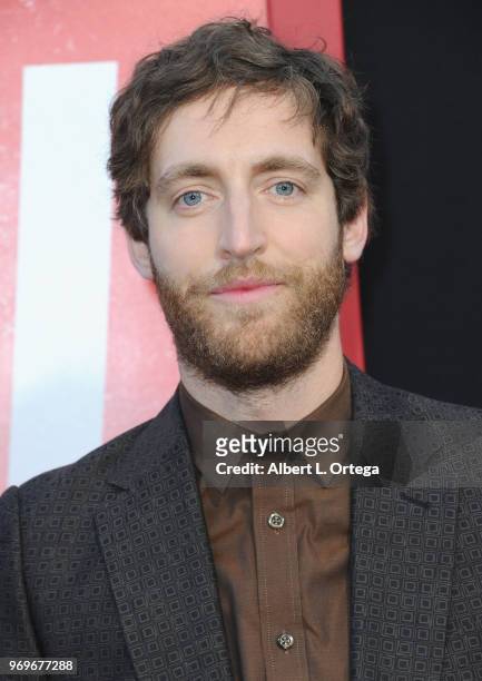 Actor Thomas Middleditch arrives for the Premiere Of Warner Bros. Pictures And New Line Cinema's "Tag" held at Regency Village Theatre on June 7,...