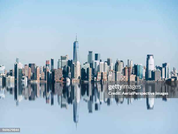manhattan skyline, nyc - one world trade center stock pictures, royalty-free photos & images