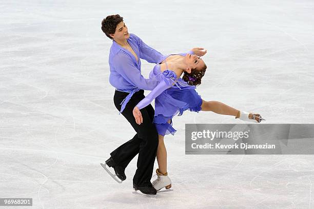 Vanessa Crone and Paul Poirier of Canada compete in the free dance portion of the Ice Dance competition on day 11 of the 2010 Vancouver Winter...