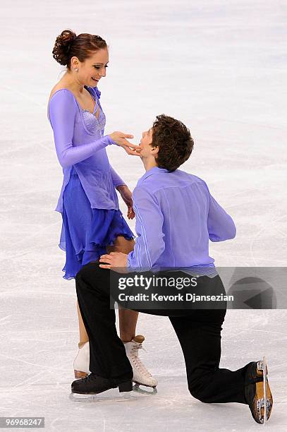 Vanessa Crone and Paul Poirier of Canada compete in the free dance portion of the Ice Dance competition on day 11 of the 2010 Vancouver Winter...