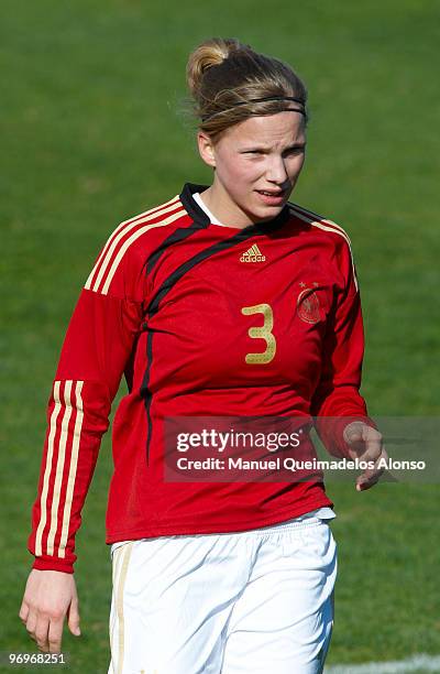 Tabea Kemme of Germany looks on during the Women«s international friendly match between Germany and England on February 22, 2010 in La Manga, Spain....