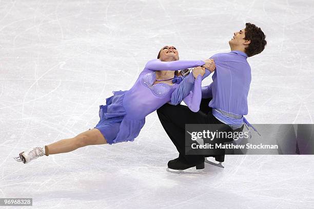 Vanessa Crone and Paul Poirier of Canada compete in the free dance portion of the Ice Dance competition on day 11 of the 2010 Vancouver Winter...