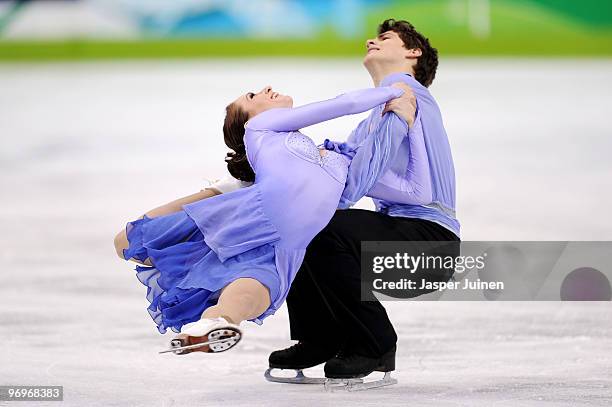 Vanessa Crone and Paul Poirier of Canada compete in the free dance portion of the Ice Dance competition on day 11 of the 2010 Vancouver Winter...