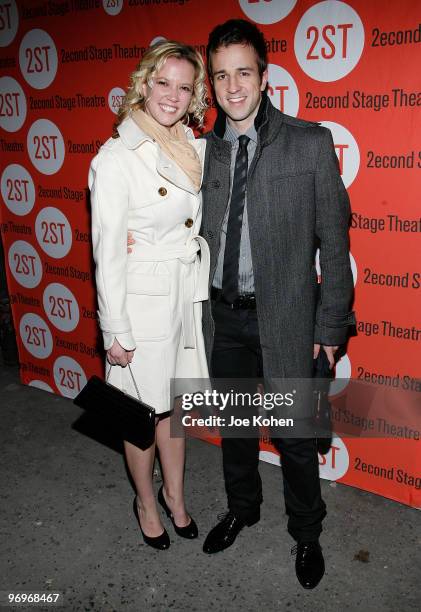 Actors Patti Murin and Curtis Holbrook attend the "Mr. & Mrs. Fitch" opening night at Second Stage Theatre on February 22, 2010 in New York City.