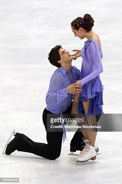 Vanessa Crone and Paul Poirier of Canada compete in the free dance portion of the Ice Dance competition on day 11 of the 2010 Vancouver Winter...