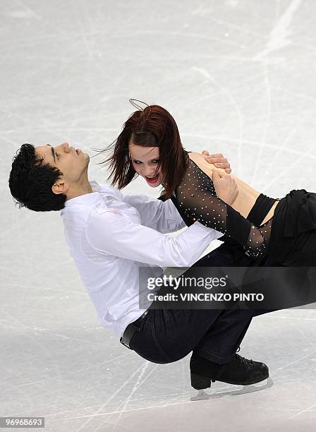 Italy's Anna Cappelini and Luca Lanotte compete in the 2010 Winter Olympics ice dance figure skating free program at the Pacific Coliseum in...