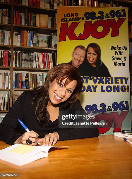 Morning Show Host Maria Garcia-Kalb promotes her book "101 Ways to Torture Your Husband" at The Book Review on February 20, 2010 in Huntington, New...