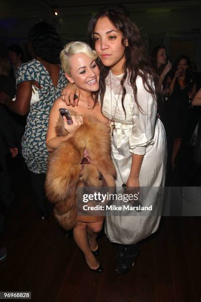 Jaime Winstone and Miquita Oliver attend the Afterparty for the ELLE Style Awards at Grand Connaught Rooms on February 22, 2010 in London, England.