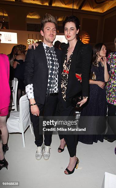 Erin O'Connor and Henry Holland attend the Afterparty for the ELLE Style Awards at Grand Connaught Rooms on February 22, 2010 in London, England.
