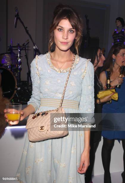 Alexa Chung attends the Afterparty for the ELLE Style Awards at Grand Connaught Rooms on February 22, 2010 in London, England.