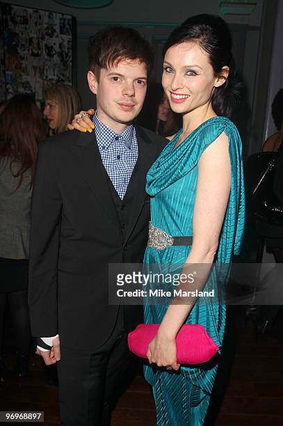 Sophie Ellis-Bextor and husband Richard Jones attend the Afterparty for the ELLE Style Awards at Grand Connaught Rooms on February 22, 2010 in...