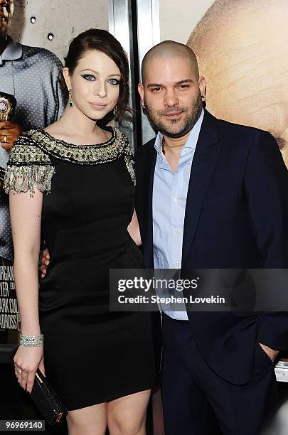 Actress Michelle Trachtenberg and actor Guillermo Diaz attend the premiere of "Cop Out" at AMC Loews Lincoln Square 13 on February 22, 2010 in New...