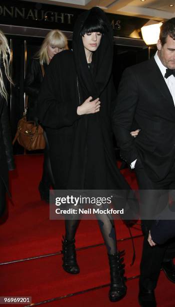 Agyness Deyn Leaving The ELLE Style Awards 2010, at the Grand Connaught Rooms on February 22, 2010 in London, England.