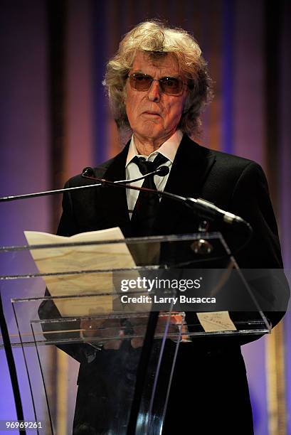 Radio personality Don Imus speaks at the 2010 AFTRA AMEE Awards at The Grand Ballroom at The Plaza Hotel on February 22, 2010 in New York City.