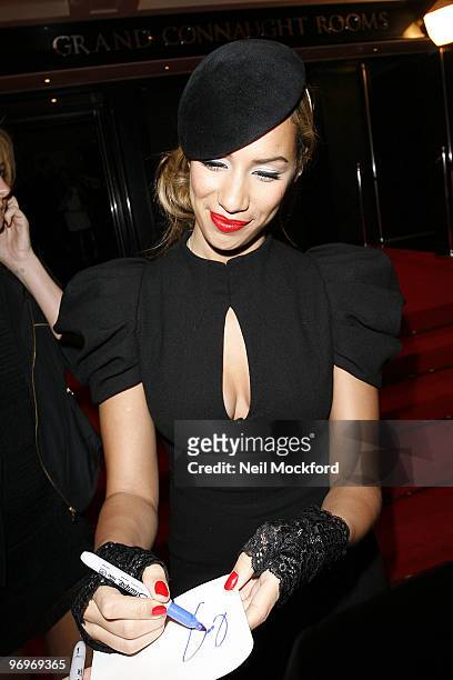 Leona Lewis Leaving The ELLE Style Awards 2010, at the Grand Connaught Rooms on February 22, 2010 in London, England.