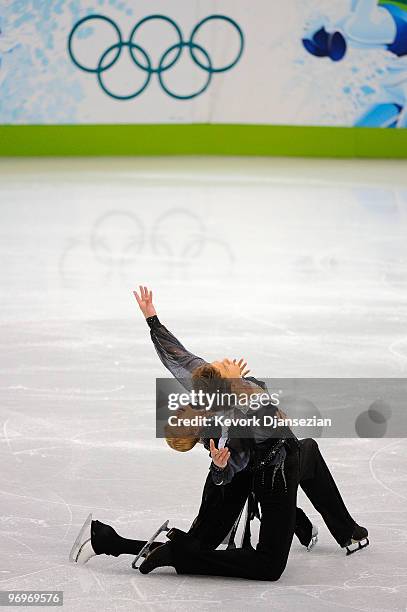 Ekaterina Bobrova and Dmitri Soloviev of Russia compete in the free dance portion of the Ice Dance competition on day 11 of the 2010 Vancouver Winter...