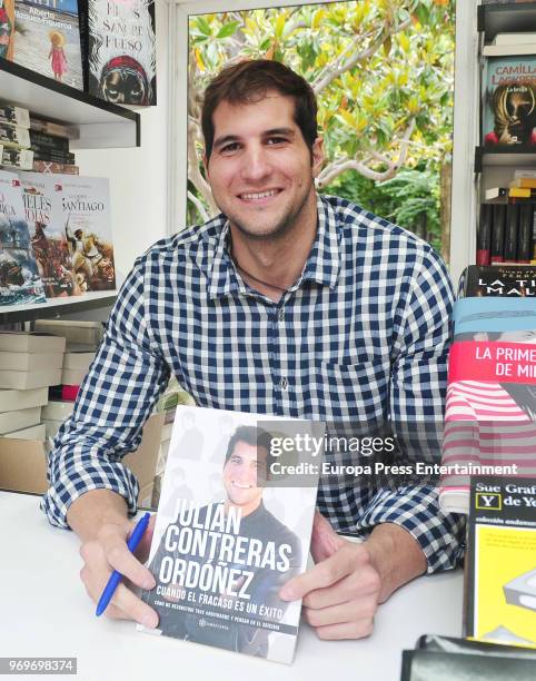 Julian Contreras presents his book 'Cuando el fracaso es un exito' during Madrid Book Fair on June 7, 2018 in Madrid, Spain.