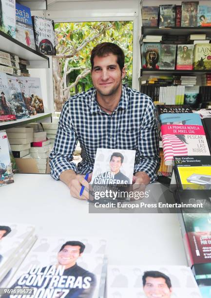 Julian Contreras presents his book 'Cuando el fracaso es un exito' during Madrid Book Fair on June 7, 2018 in Madrid, Spain.