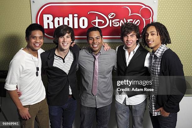 February 19, 2010 - Hollywood Records' Allstar Weekend celebrated their first Planet Premiere on Radio Disney by joining Ernie D in studio for an...