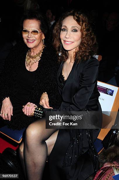 Claudia Cardinale and Marisa Berenson attend the Henri Langlois 2010 Cine Awards at Mairie de Vincennes on February 1, 2010 in Paris, France.