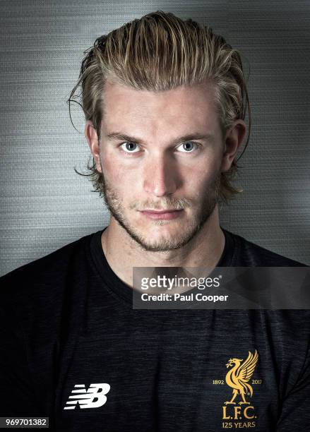 Footballer Loris Karius is photographed for the Telegraph on May 21, 2018 in Liverpool, England.