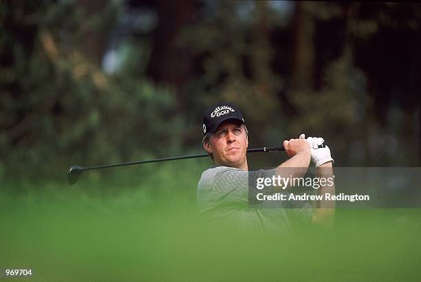 Pierre Fulke of Sweden in action during the Volvo PGA Championship held at the Wentworth Golf Club, in Virginia Water, Surrey, England. \ Mandatory...