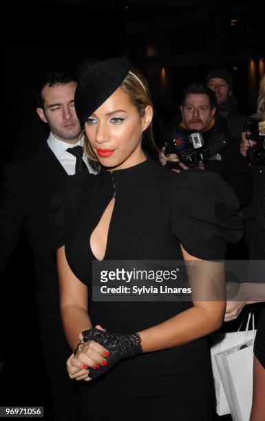 Leona Lewis Leaving The Elle Style Awards 2010 held at Grand Connaught Rooms on February 22, 2010 in London, England.