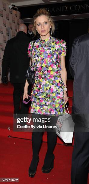 Laura Bailey Leaving The Elle Style Awards 2010 held at Grand Connaught Rooms on February 22, 2010 in London, England.