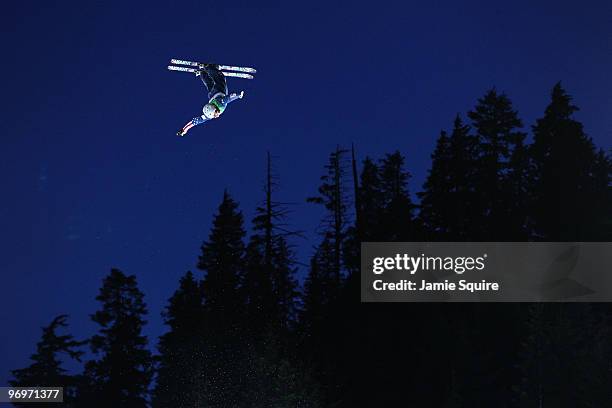 Matthew Depeters of the United States competes during the freestyle skiing men's aerials qualification on day 11 of the Vancouver 2010 Winter...