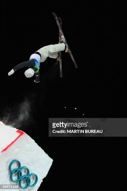 Australia's David Morris competes during the Men's aerials qualifications at Cypress Mountain during the Vancouver Winter Olympics, north of...