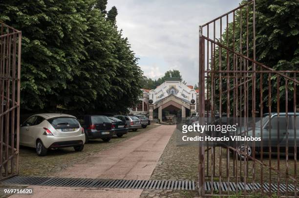 Exterior of Caldas da Saude, a thermal spa established in 1891, on May 26, 2018 in Santo Tirso, Portugal. Caldas da Saude offers to locals and...