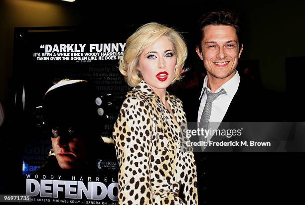 Actress Charlotte Sullivan and writer/director Peter Stebbings attend the "Defendor" film premiere at The Landmark Theater, Westwood on February 22,...