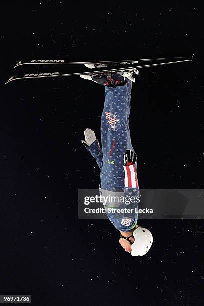 Ryan St Onge of the United States competes during the freestyle skiing men's aerials qualification on day 11 of the Vancouver 2010 Winter Olympics at...