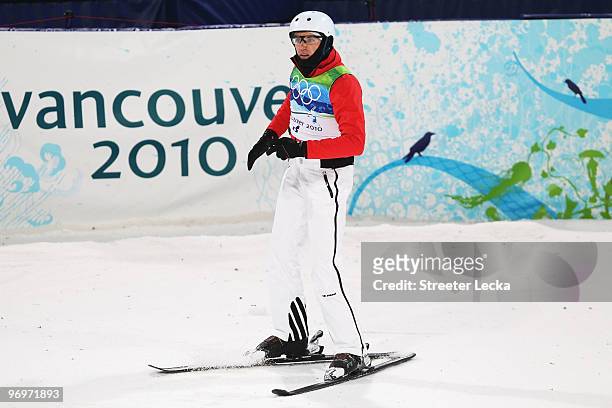 Renato Ulrich of Switzerland competes during the freestyle skiing men's aerials qualification on day 11 of the Vancouver 2010 Winter Olympics at...