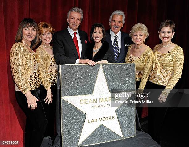 Sheila Allan and Susie Ewing, members of The Golddiggers, singers and dancers from The Dean Martin Show, John Griffeth, his wife, singer Deana...