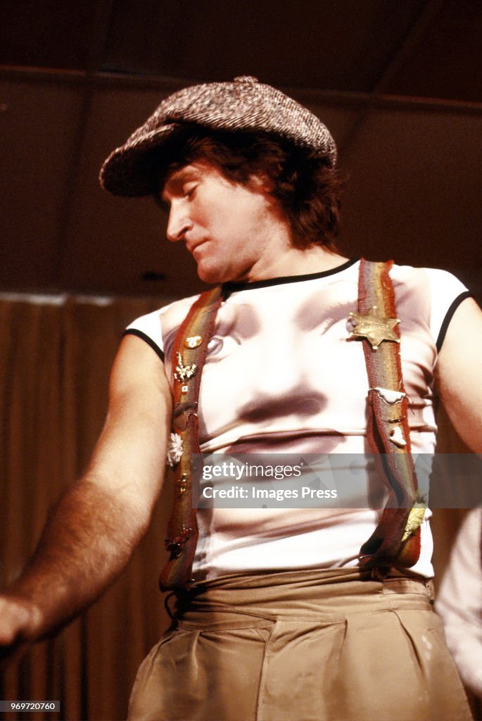 Robin Williams perform on his 'Off The Wall' HBO TV Special at the Roxy Theatre...