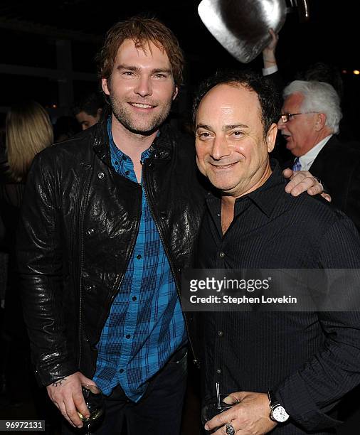Actors Seann William Scott and Kevin Pollak attend the after party for the premiere of "Cop Out" at Landmarc on February 22, 2010 in New York City.