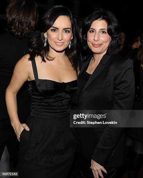 Actress Ana De La Reguera and President of Worldwide Marketing for Warner Brothers Sue Kroll attend the after party for the premiere of "Cop Out" at...