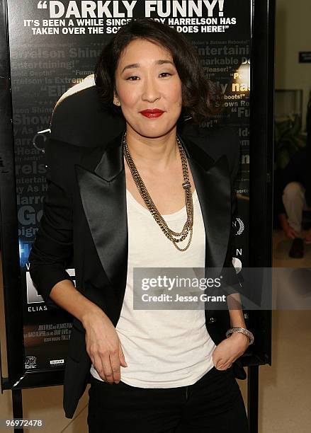 Actress Sandra Oh arrives at the "Defendor" Los Angeles premiere at the Landmark Theater on February 22, 2010 in Los Angeles, California.