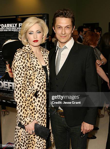 Actress Charlotte Sullivan and director Peter Stebbings arrive at the "Defendor" Los Angeles premiere at the Landmark Theater on February 22, 2010 in...