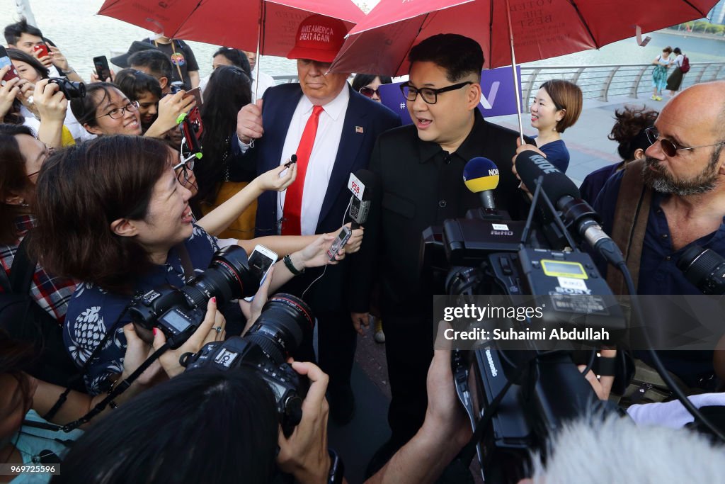 Kim Jong Un And Donald Trump Impersonators Make Appearance In Singapore