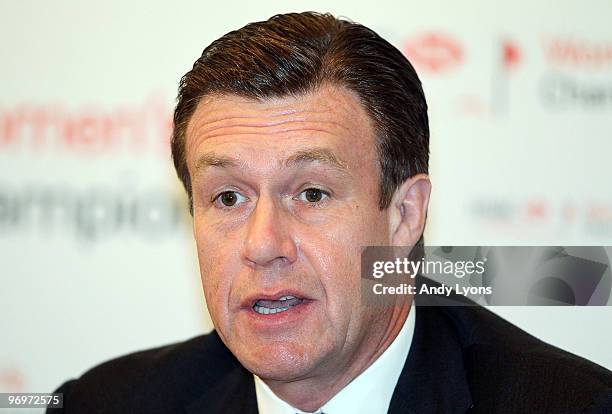 Guy Harvey-Samuel the CEO of HSBC Singapore attends a photocall at the Raffles Hotel prior to the HSBC Women's Champions at Tanah Merah Country Club...