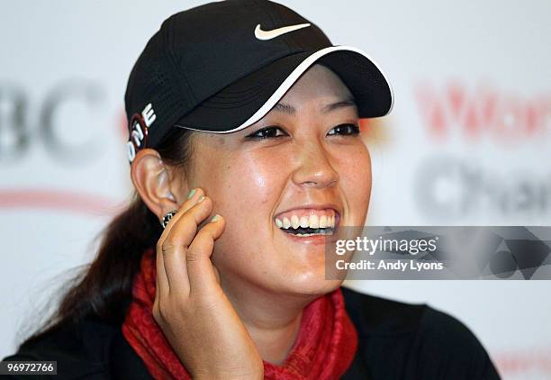 Michelle Wie of the USA attends a photocall at the Raffles Hotel prior to the HSBC Women's Champions at Tanah Merah Country Club on February 23, 2010...