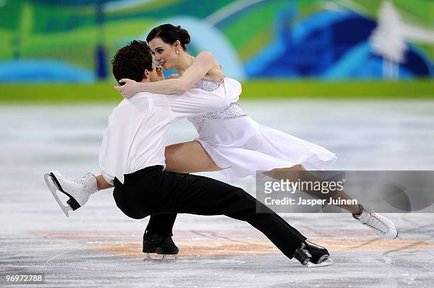 Tessa Virtue and Scott Moir of Canada compete in the free dance portion of the Ice Dance competition on day 11 of the 2010 Vancouver Winter Olympics...
