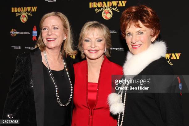 Actresses Eve Plumb, Florence Henderson and Marion Ross attend the Broadway Backwards 5 concert at the Vivian Beaumont Theatre at Lincoln Center on...