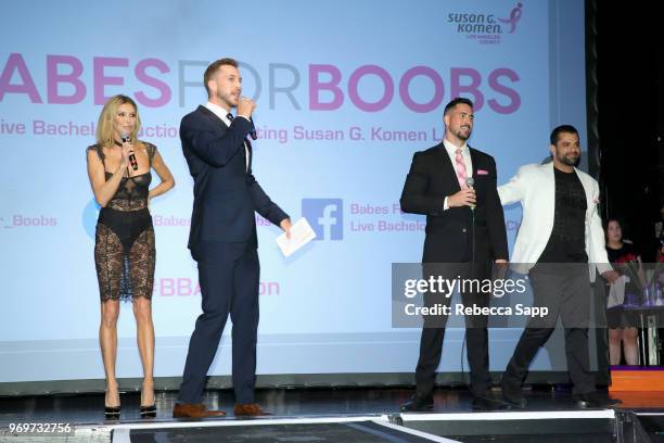 Brandi Glanville, Chase McNary, Josh Murray and Shervin Roohparvar attend Babes for Boobs Live Auction Benefiting Susan G. Komen LA at El Rey Theatre...