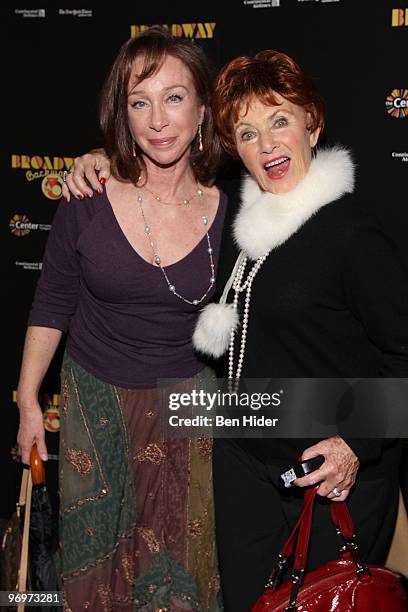 Actresses Sachi Parker and Marion Ross attends the Broadway Backwards 5 concert at the Vivian Beaumont Theatre at Lincoln Center on February 22, 2010...